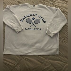 Joe Fresh Active Racquet Club & Athletics White Crewneck